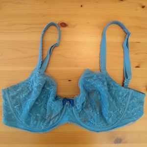 34DDD Victoria's Secret Light Blue Lace Bra